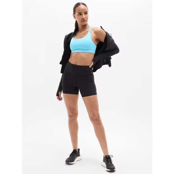 Athleta M Train Free Sport Bra Aqua Blue Medium Cup A-C - Picture 3 of 6